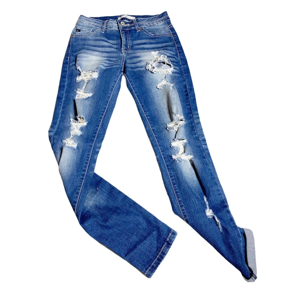 KanCan mis rise skinny jeans size 27 distressed